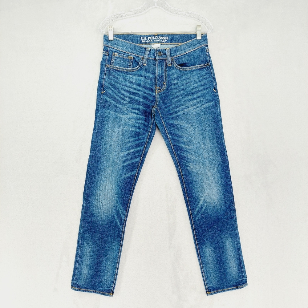 U.S. Polo Assn. Black Mallet Stretch Mid-Rise Blue Wash Slim Fit Jeans P6711